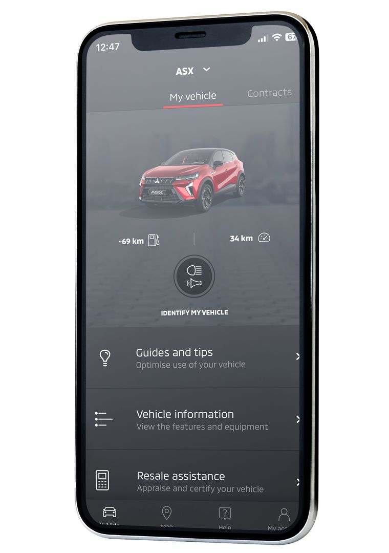 Nové Mitsubishi ASX - My Mitsubishi App stav vozidla