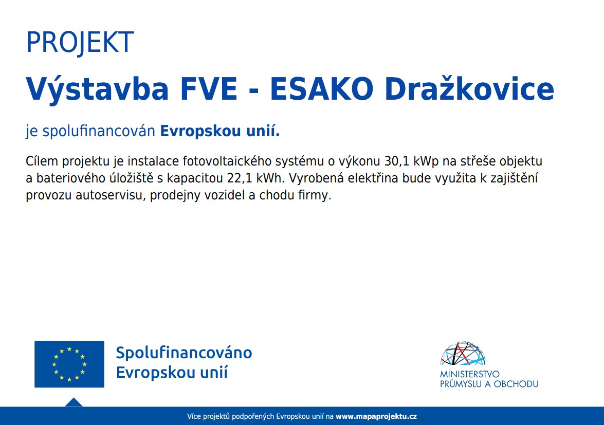 Výstavba FVE - ESAKO Dražkovice